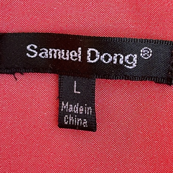 Samual Dong Ladies Coral Crop Jacket with Two Way Collar Bubble Sleeves Large - Picture 9 of 12